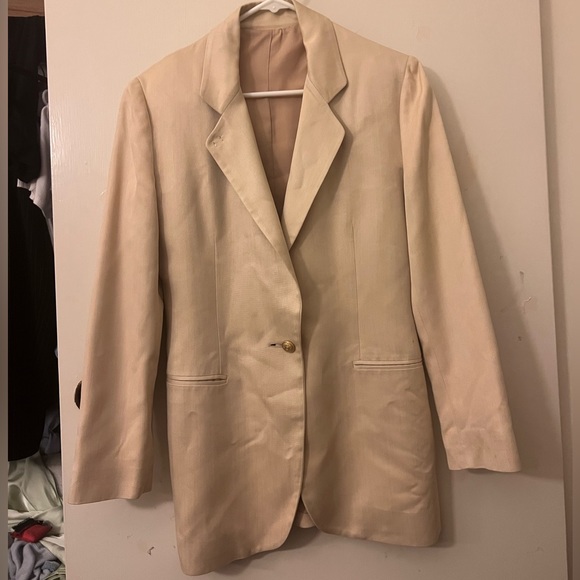 Cream Vintage Blazer with Gold Buttons - Picture 1 of 2
